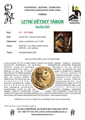 Plakát Gladiátorské hry 2009